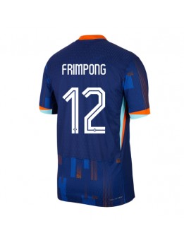 Niederlande Jeremie Frimpong #12 Auswärtstrikot EM 2024 Kurzarm